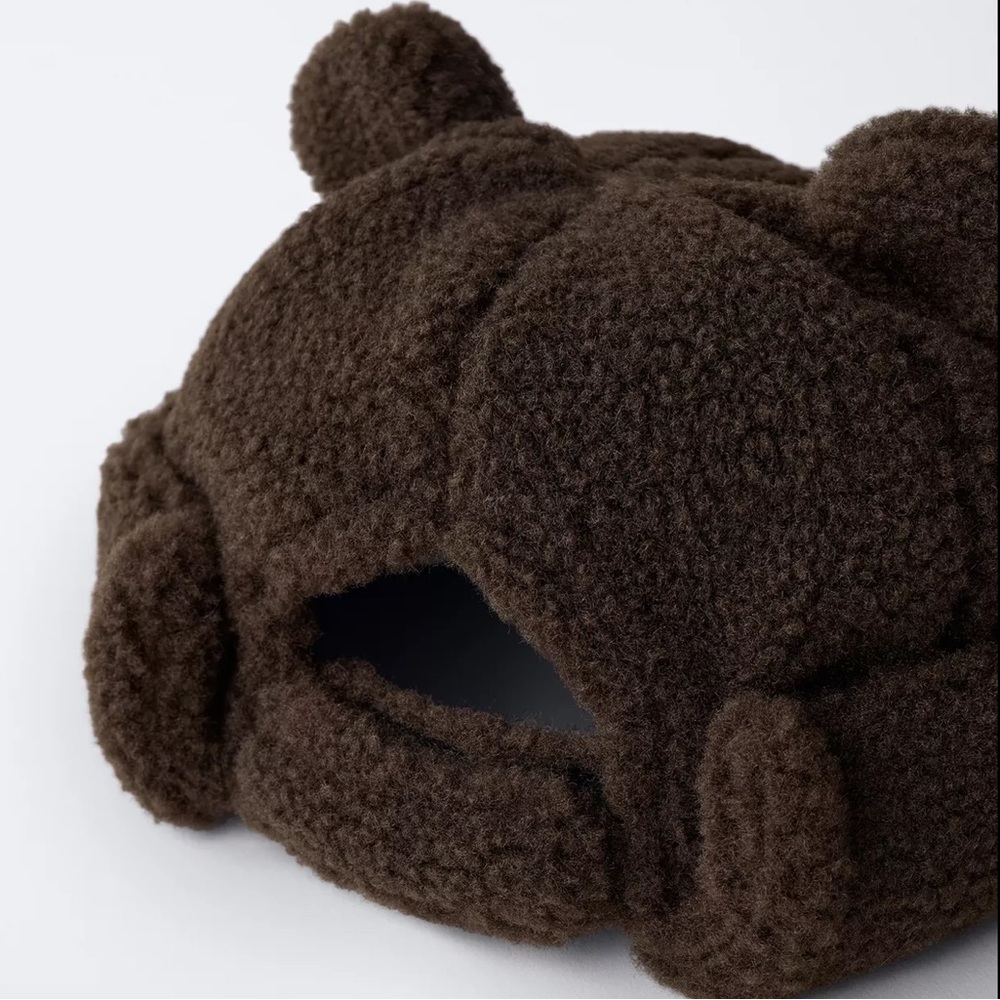 Zara Faux Shearling Hat With Ears - Picture 2 of 3